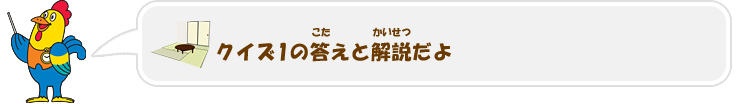 クイズ1の答(こた)えと解説(かいせつ)だよ クイズ1の答(こた)えと解説(かいせつ)だよ
