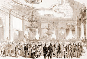 図版2　ホワイトハウスでの日本使節とアメリカ大統領との会見を報じるイギリスの新聞