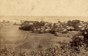 開港直後の横浜の光景（部分）