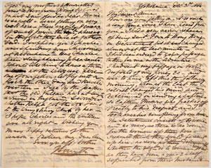 1864年12月31日付、横浜からの手紙