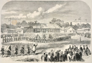 図２　日英合同閲兵式『絵入りロンドン・ニュース』 1865年1月7日号