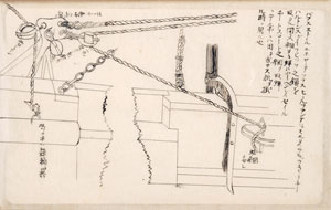 図　観光丸のスケッチ帳より　三澤晨子氏所蔵・横浜開港資料館保管