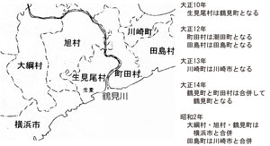 地図１　橘樹郡南部略図（大正初期）