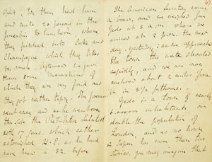 図１　ナソー・ジョスリン書簡　１８５８年８月１３日付　横浜開港資料館蔵