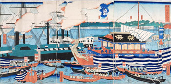 図５　東都芝浦之風景　歌川芳虎画　文久３（1863）年６月　横浜開港資料館蔵