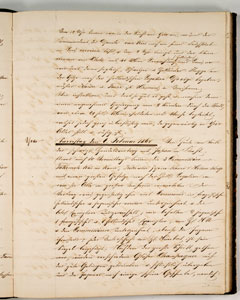 通商条約が締結された日（1864年２月６日）のブレンワルドの日記　DKSH社（DKアーカイブ）所蔵