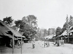 図１　ブレンワルドが訪れた頃の原町田の光景（当館蔵、F.ベアト撮影）