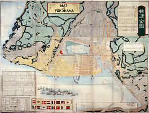 新鐫横浜全図　明治３（1870）年　当館蔵