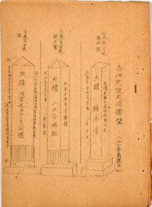 図２　各地建設史蹟標型　当館所蔵　加山道之助資料-横浜史料調査委員会11