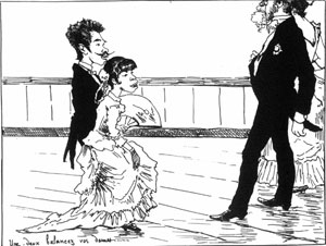 図4　ビゴー画『トバエ』"Tôbaé"第1号　1887年