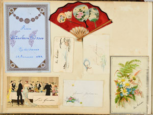 図8　さまざまな趣向を凝らした席札　「貼込帳1」から