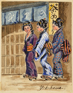 図３　横浜の日本の婦人たち　スミス画