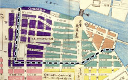 横浜関内町名［図］(部分)